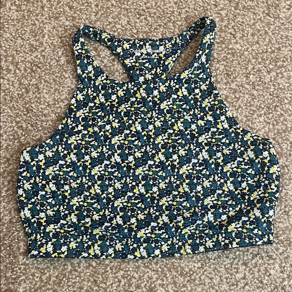 Outdoor Voices Tops - Outdoor Voices Floral Print Racerback Crop Top